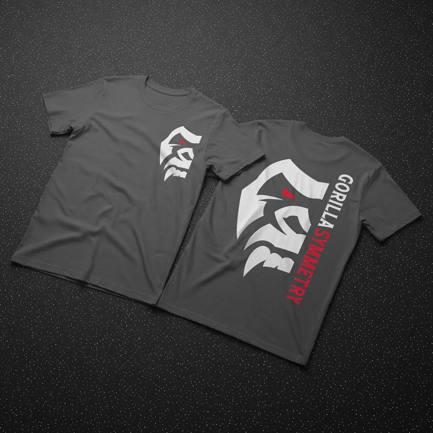 Classic Gorilla Symmetry T-Shirt in Heavy Metal